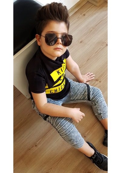 Turuncu Gardrop Kicks Over Fular Detay Erkek Çocuk Takım Çok Renkli