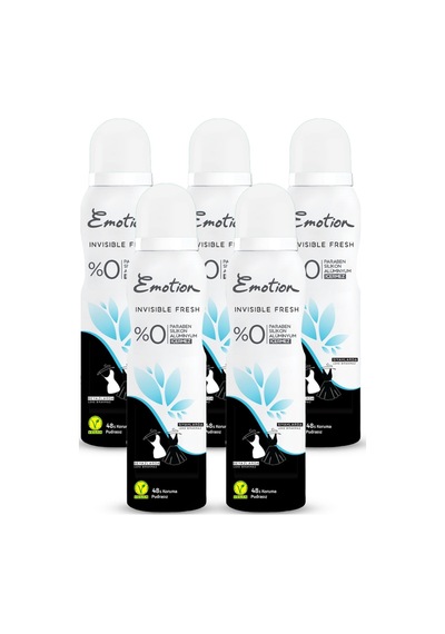 Emotion Invisible Fresh Black&White Kadın Sprey Deodorant 150 ML x 5