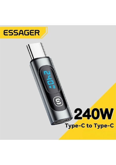 Essager Type-c To Type-c 240w Hızlı Adaptör Çevirici Dijital