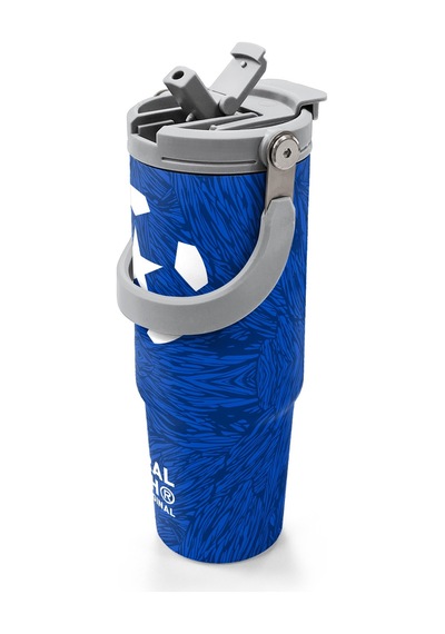 Coral High Lacivert Saks Futbol Desenli Pipetli Ve Direkt İçim Çelik Termos 900 Ml 38721 Saks Mavi