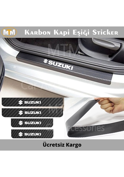 Suzuki Karbon Kapı Eşiği Sticker (4 Adet)