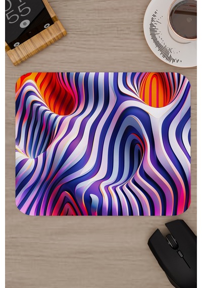 Realistik Çizgi Kaymaz Dikişli Kauçuk Oyuncu Mousepad V2 - 22x18 Gaming Mouse Pad Fare Altlığı