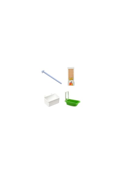 Purecanpati Fit Fly Kuş Aksesuar Set Aynalı Küvet+tünek+mamalık+