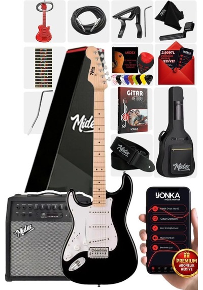 Midex Rph-31wb-50amp Solak Elektro Gitar 50w Amfili Full Set
