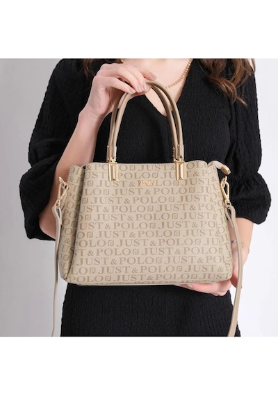 Just Polo Kadın Yeni Sezon El Ve Omuz Çantası Ebat 22x29 Cm VİZON