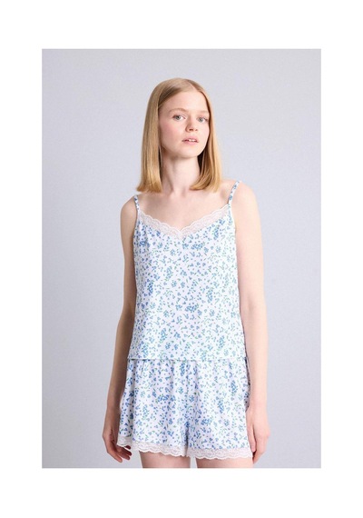 Defacto Regular Fıt Askılı 2li Softshell Ecru Pijama Takım H8181ax26smer139 Ekru-er139