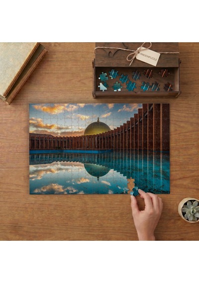 Kubbetü S-sahre Kudüs Tasarımı 240 Parça Ahşap Puzzle Ahşap Kutuda Mpy40315