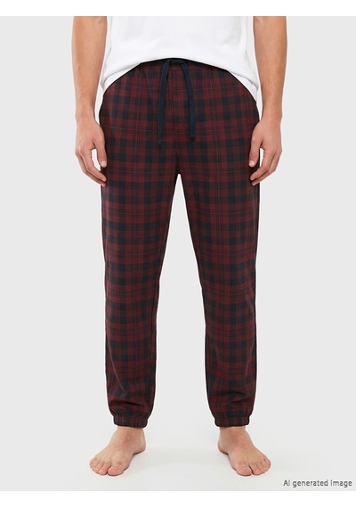 Lc Waikiki Lc Waıkıkı Bordo Standart Kalıp Ekose Erkek Pijama Alt
