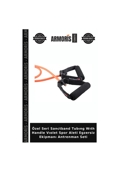 Özel Seri Sanctband Tubıng Wıth Vıolet Spor Aleti Egzersiz Ekipmanı Antrenman Seti Mor