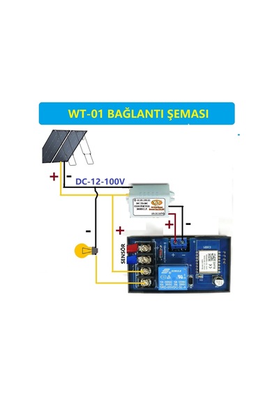 Wt-01 Smart Wifi Dc12-100v 1000c Güneş Paneli Termostat-timer