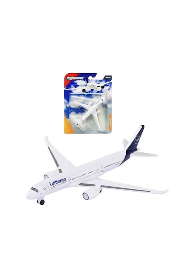 Metal Gövde Majorette Lufthansa Airbus A350 900 Ucak Modeli 11 Cm Serbest Tekerlek 1:64 Ölçek