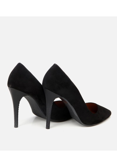 Hotiç Kadın Süet Deri Siyah Stiletto