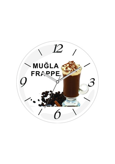 Firmaya Özel Frappe Çeşitleri Çap 30cm Sessiz Akar Bombeli Gerçek Cam Duvar Saati Ahşap