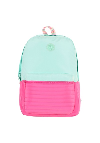 Kaukko Quick Kız Çocuk Üç Bölmeli Yeşil Pembe Kapitone Detaylı Okul Sırt Çantası - K1790 Yeşil - Pembe