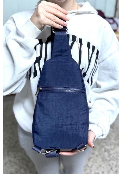 Su Geçirmez Kumaş Lacivert Unisex Body Bag Çapraz Omuz Çantası Lacivert