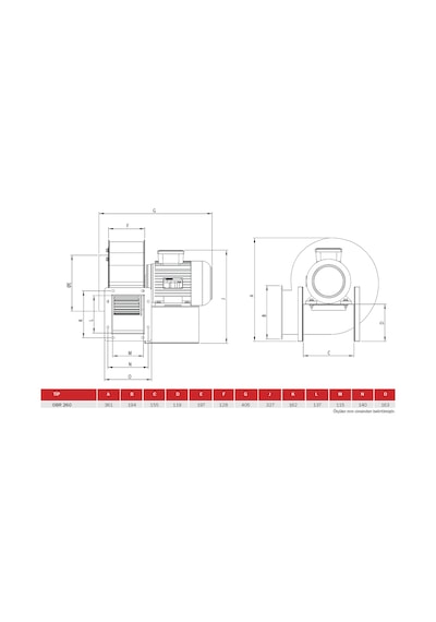 BVN Bahçıvan OBR 260M-4K 0,25 kw 1450 m3/h 1380 DD 220/230 volt Monofaze Tek Emişli Salyangoz Radyal Fan Aspiratör