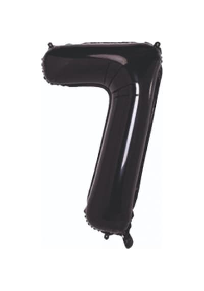 7 Rakam Siyah Folyo Balon 80 Cm