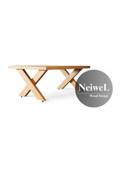 Neiwel Voel Doğal Ahşap Sehpa-70-100 Açık Ceviz