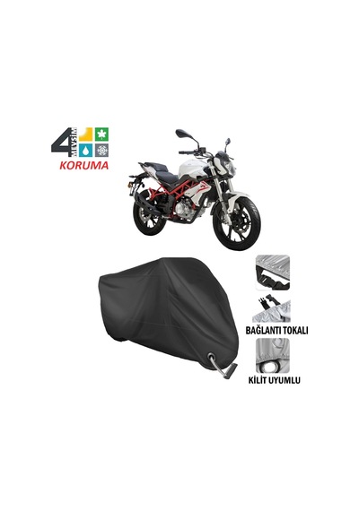 Benelli Bn 125 Motosiklet Brandası ( Kilit Uyumlu - Siyah