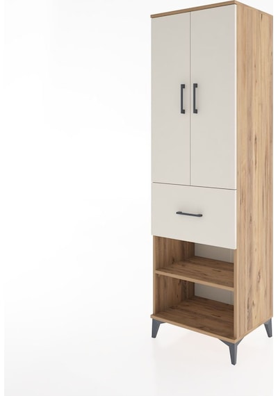 Hyperion Dolap 4 Raflı Tek Çekmeceli 2 Kapaklı 60x44x195 Çam-aytaşı Atlas Çam
