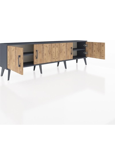 Arges Tv Ünitesi 2 Raflı 4 Kapaklı 176x30x51 Antrasit-çam/antrasit Atlas Çam/antrasıt Arges Tv Ünitesi 2 Raflı 4 Kapaklı 176x30x51 Antrasit-çam/antrasit Atlas Çam/antrasıt