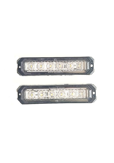 2 Adet 6 Ledli Beyaz-Beyaz Scooter Motosiklet Dorse Lambası 12-24 Volt