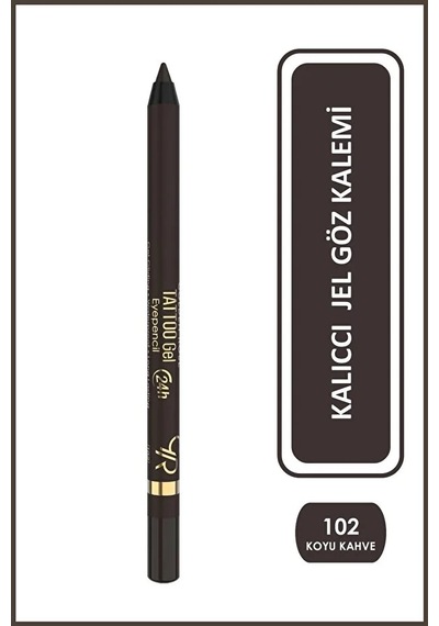 Tattoo Gel Eyepencil No: 102 Dark Brown - 24 Saat Kalıcı Suya Dayanıklı Jel Göz Kalemi 0