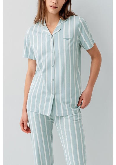Pierre Cardin Kadın Yeşil Gömlek Pijama Takım Pc9153-s-v1 Yeşil