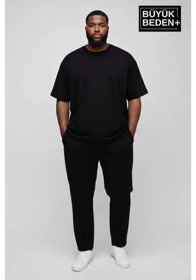 Superlife Büyük Beden Erkek Basic Bisiklet Yaka 2'li Tişört Seti 3xl-6xl Spr26bts510+2 Siyah Superlife Büyük Beden Erkek Basic Bisiklet Yaka 2'li Tişört Seti 3xl-6xl Spr26bts510+2 Siyah