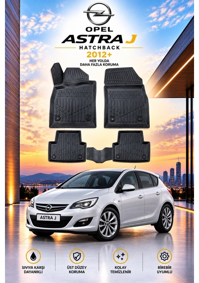 Opel Astra J Hb Aracınıza Özel Üretim Havuzlu Paspas Takımı A+ -mod-
