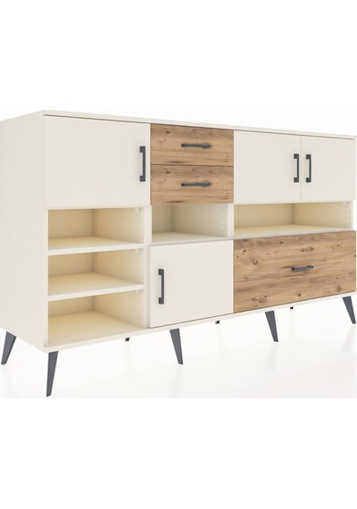 Hyperion Konsol 7 Raflı 3 Çekmeceli 4 Kapaklı 176x44x99 Aytaşı-ay Aytaşı-aytaşı/çam
