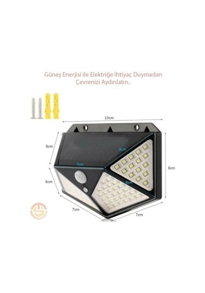 Hubrendy Emin Solar Bahçe Aydınlatma Lambası 100 Led