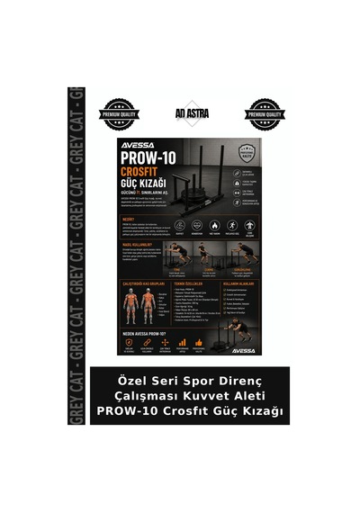 Özel Seri Spor Direnç Çalışması Kuvvet Aleti Prow-10 Crosfıt Güç Kızağı