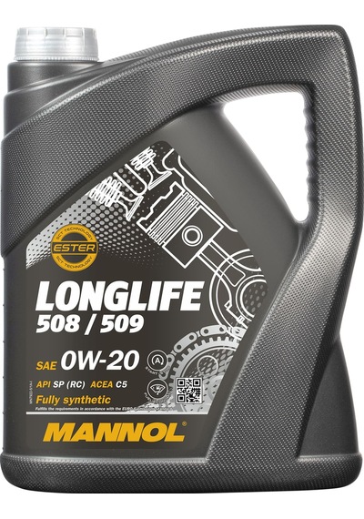 Mannol MN7722-5 Longlıfe 508/509 Sae 0W-20 Apı Sp (Rc) Acea C5 Motor Yağı 5 L