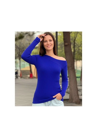 Flex Fashıon Yeni Sezon Omuz Detaylı Trend Triko Badi Mavi Koyu Mavi - 738278902 Koyu Mavi - 738278902 Koyu Mavi