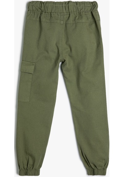 Koton Kargo Jogger Pantolon Cepli Beli Bağlamalı Haki 4skb40008tw 4SKB40008TW872 Haki
