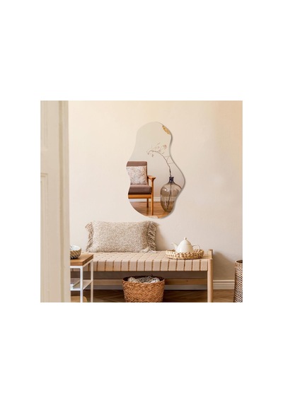 Ant Home Dalga Ayna, Asimetrik Ayna, Duvar Aynası, Konsol Aynası, Lavabo Aynası, Pinterest Ayna, Holl Aynası Gümüş