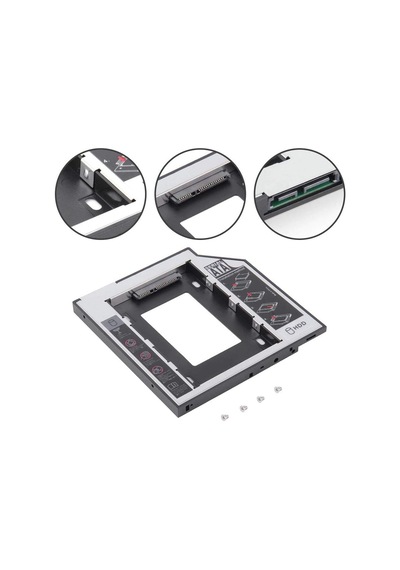 Harddisk Kutusu 9.5mm Slim Kızak Caddy Laptop Dvd To Ssd Hdd Sata 4716