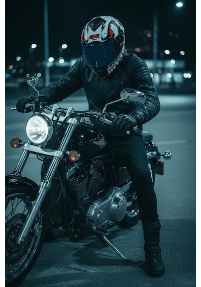 Gıvı 50.x Bones Beyaz  1 Renkli 1 Şeffaf Vizörlü Motosiklet Kask Lacivet Vizör + Şeffaf