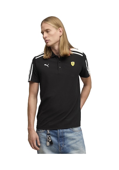 Puma Ferrari Mt7 Erkek Siyah Günlük Stil Polo Yaka T-shirt 63583101 Siyah