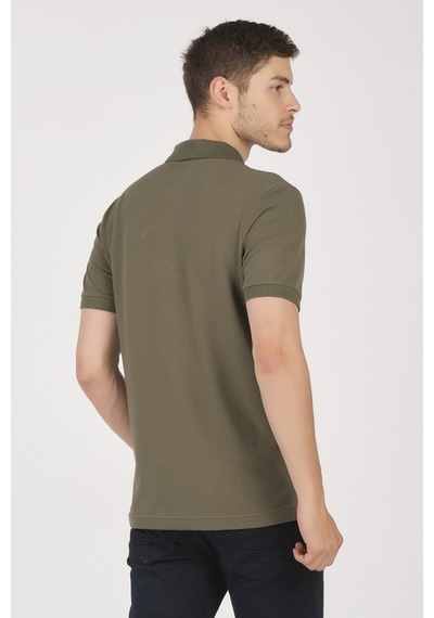 Classıc Pamuk Regular Comfort Erkek Polo Yaka Tişört Haki