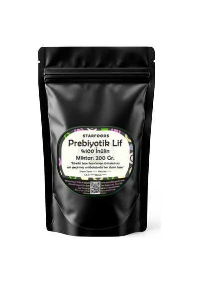 Prebiyotik Lif İnülin Toz 200 Gr. %100 İnülin Hindiba Toz Takviye Edici Gıda
