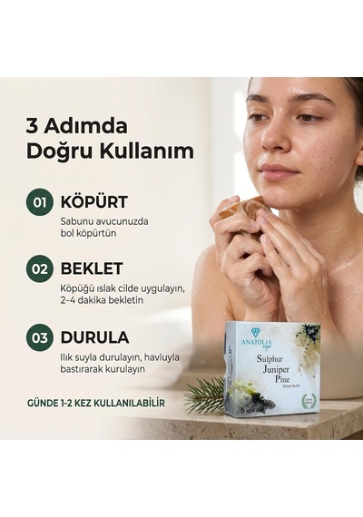 Lexroo Çam Ardıç Katranlı Kükürt Sabunu