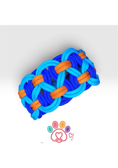 Okyanus Düğümü Paracord Tasma Kolye Hand Made Açık Mavi