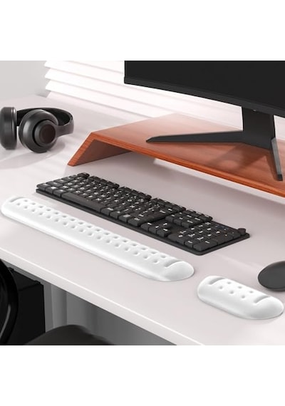 Ayrex Klasse Gaming Klavye Ve Mouse Bilek Destek Seti, Ergopad, Kaymaz Tabanlı, Nefes Alan Kumaş, Hassasiyet Önleyici