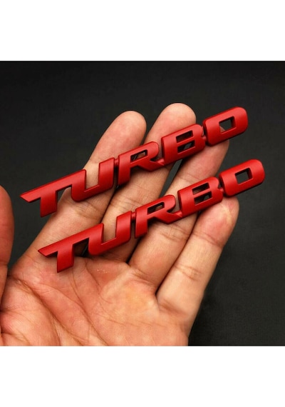 Turbo Kırmızı Çamurluk Yazısı Seti 2'li 3m 3d Abs Seat Leon