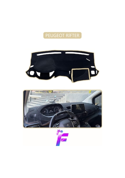 Peugeot Rifter Uyumlu Torpido Örtüsü Yansıma Önleyici Tam Koruma Kolay Ve Hızlı Montaj J19