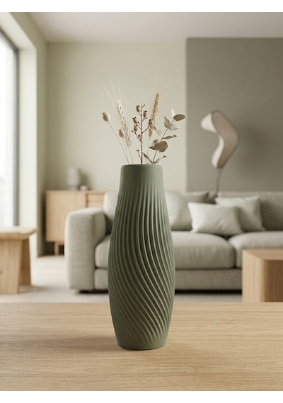 Kaveld Liora Dekoratif Vazo El Yapımı Minimalist Spiral Dokulu Modern Vazo Mermer Tozu Ve Çimento Kompozit Ev Dekoru Yeşil Kaveld Liora Dekoratif Vazo El Yapımı Minimalist Spiral Dokulu Modern Vazo Mermer Tozu Ve Çimento Kompozit Ev Dekoru Yeşil