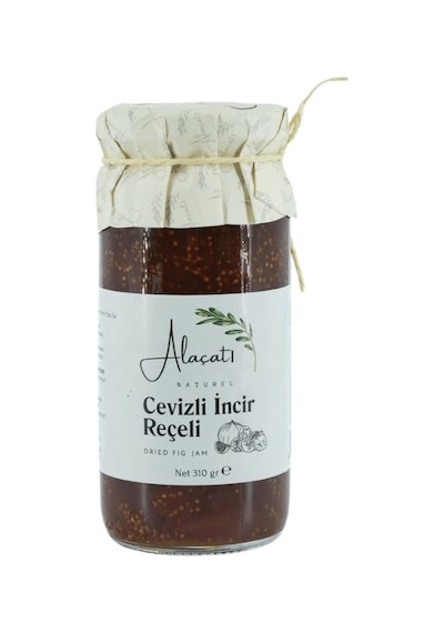Alaçatı Naturel Cevizli İncir Reçeli Doğal Meyveli Katkısız Reçel 300 G