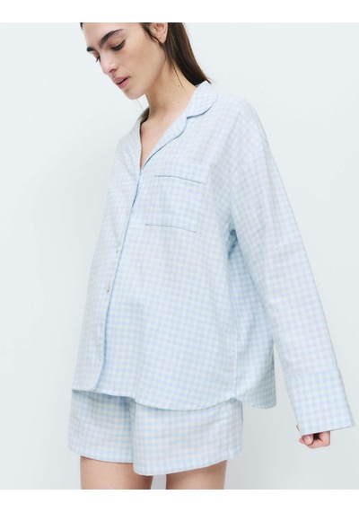 Marks & Spencer Pötikareli Pijama Takımı T37002317J Açık Mavi Marks & Spencer Pötikareli Pijama Takımı T37002317J Açık Mavi